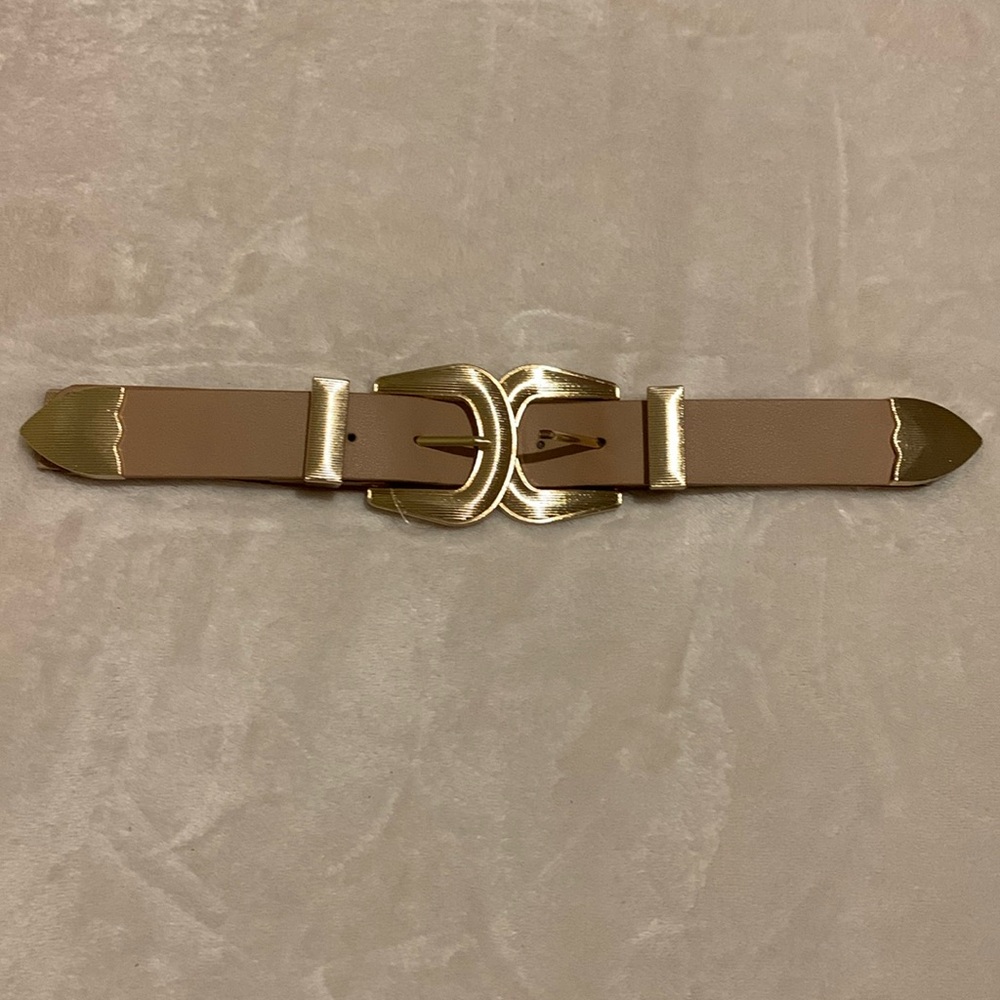 Nude and gold belt